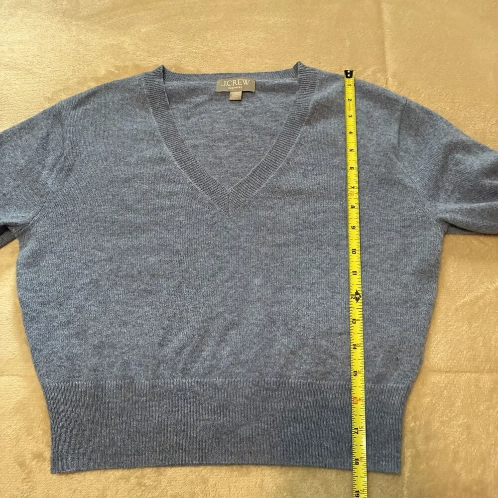 J. Crew Cashmere Blue V Neck Sweater